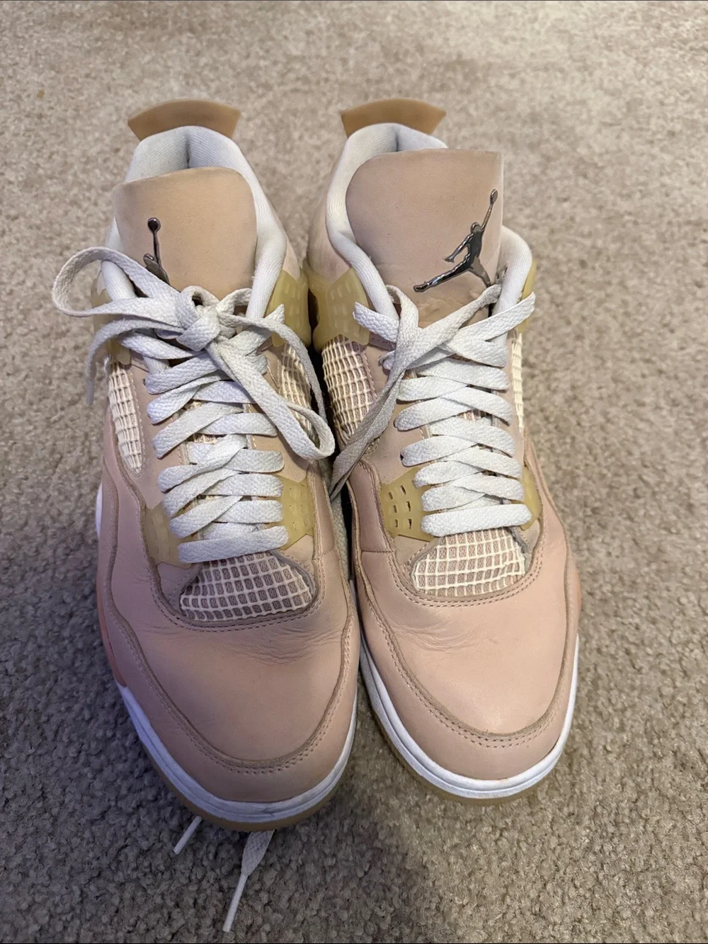 Jordan 4 Retro Low in Blush Pink and Tan